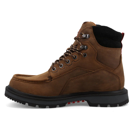 Twisted X Men's 6" Black & Brown Lace-Up Waterproof Work Boot