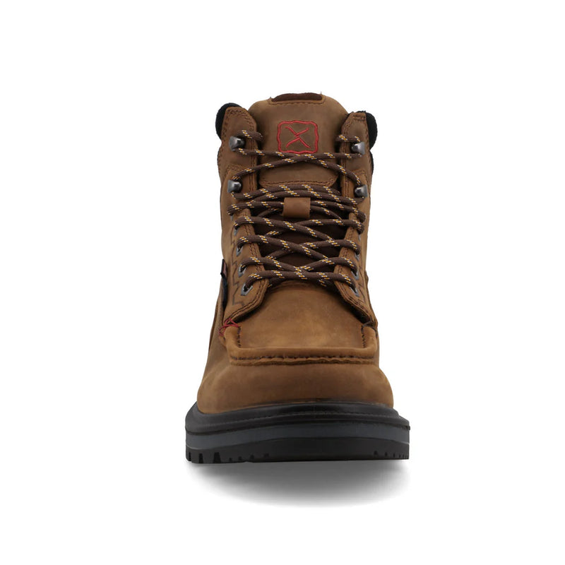 Twisted X Men's 6" Black & Brown Lace-Up Waterproof Work Boot
