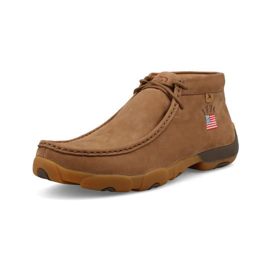 Twisted X Men's Camel & American Flag Chukka Driving Moc