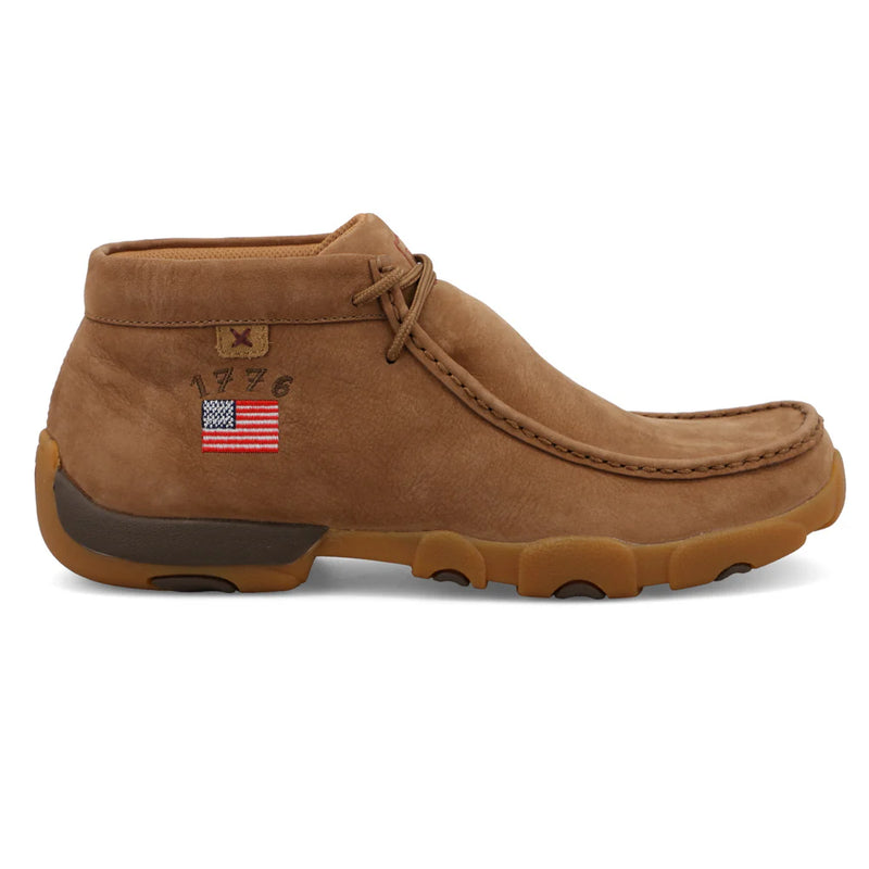 Twisted X Men's Camel & American Flag Chukka Driving Moc