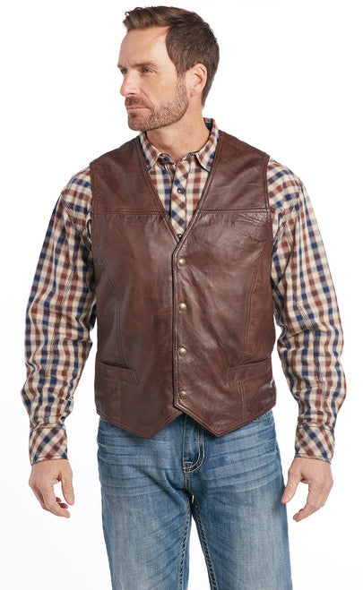Cripple Creek Men's Snap Front Lamp Nappa Vest
