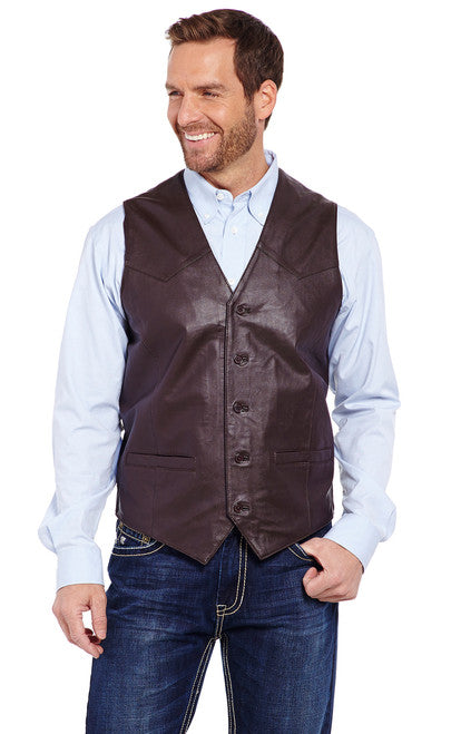 Cripple Creek Men's Button Front Lamb Vest