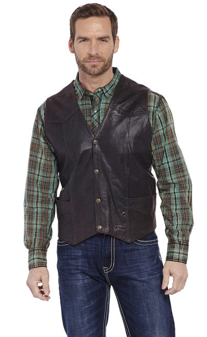 Cripple Creek Men's Antique Suede Leather Vest