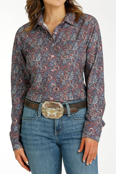 Cinch Women's Paisley Print ArenaFlex Button Down Shirt