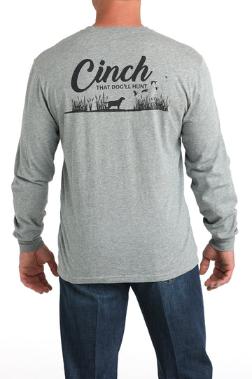 Cinch Men's That Dog'll Hunt Long Sleeve Grey T-Shirt