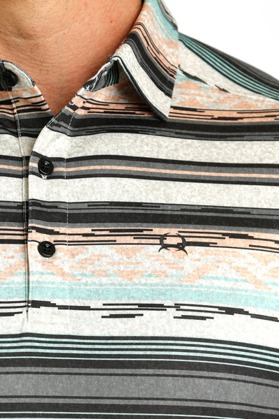 Cinch Men's ArenaFlex Multicolor Stripe Polo Shirt