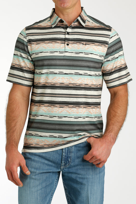 Cinch Men's ArenaFlex Multicolor Stripe Polo Shirt