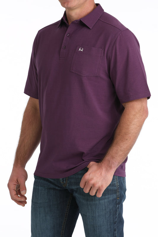 Cinch Men's ArenaFlex Polo Purple Shirt