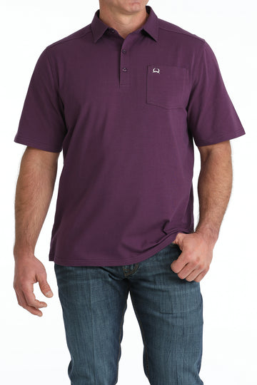 Cinch Men's ArenaFlex Polo Purple Shirt