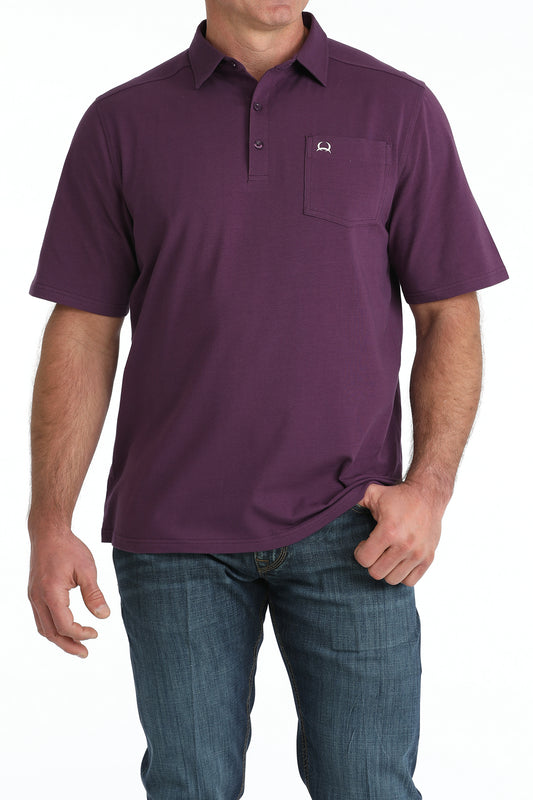 Cinch Men's ArenaFlex Polo Purple Shirt