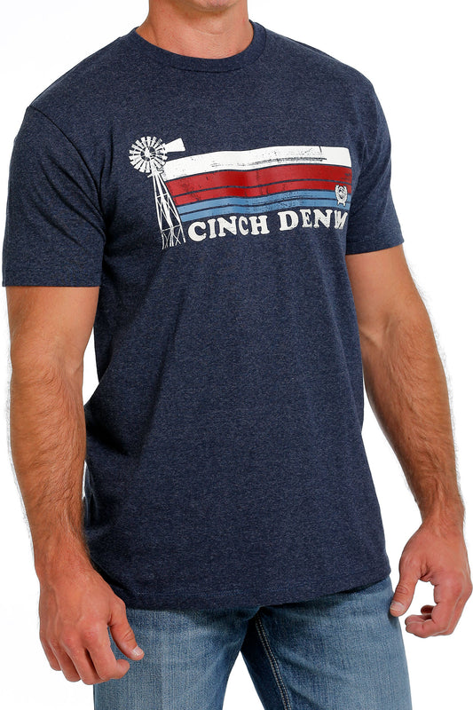 Cinch Men's Navy Logo T-Shirt