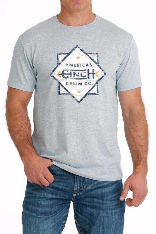 Cinch Men's American Cinch Co. Light Blue T-Shirt