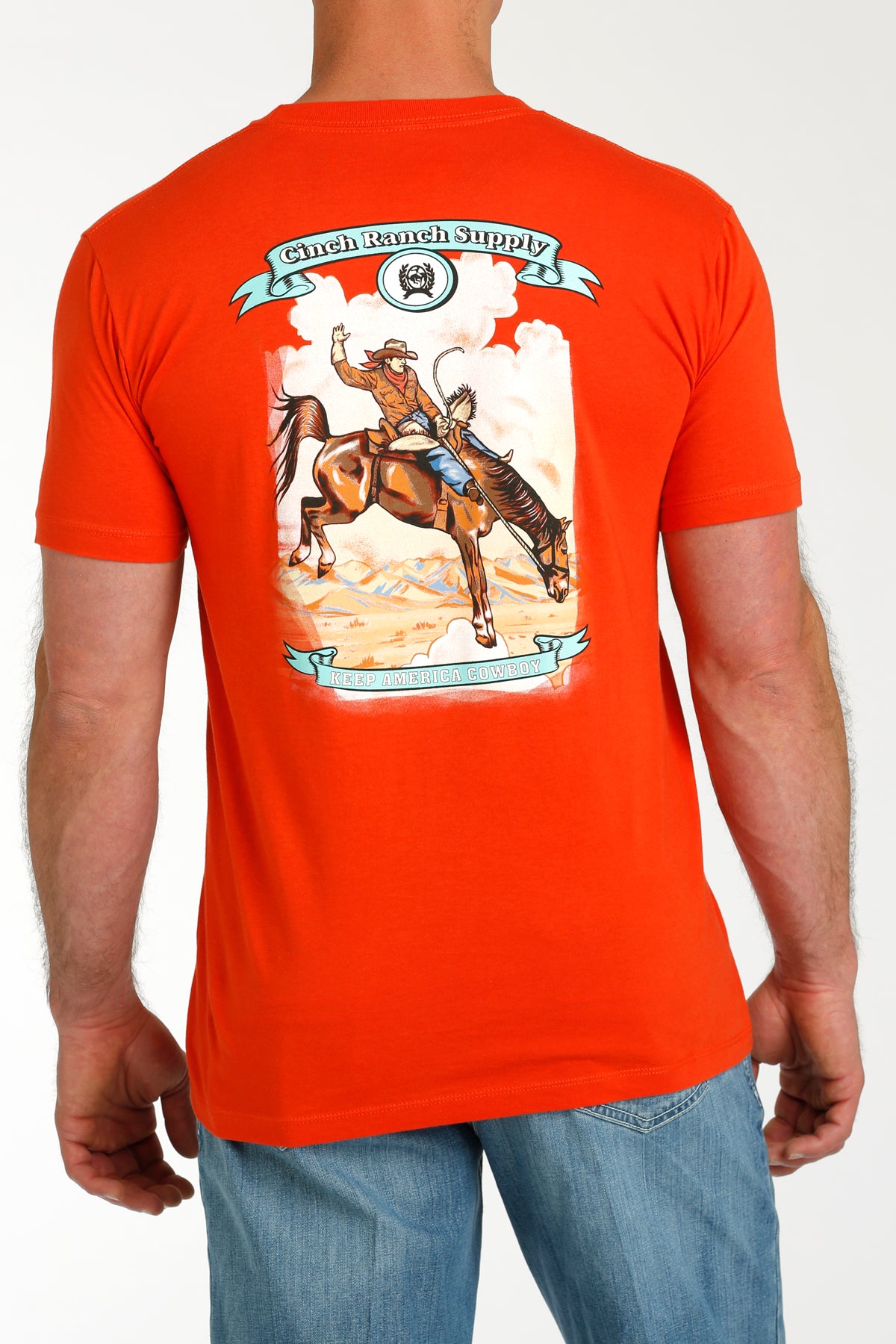Cinch Men's "Cinch Ranch Supply, Keep America Cowboy" T-shirt