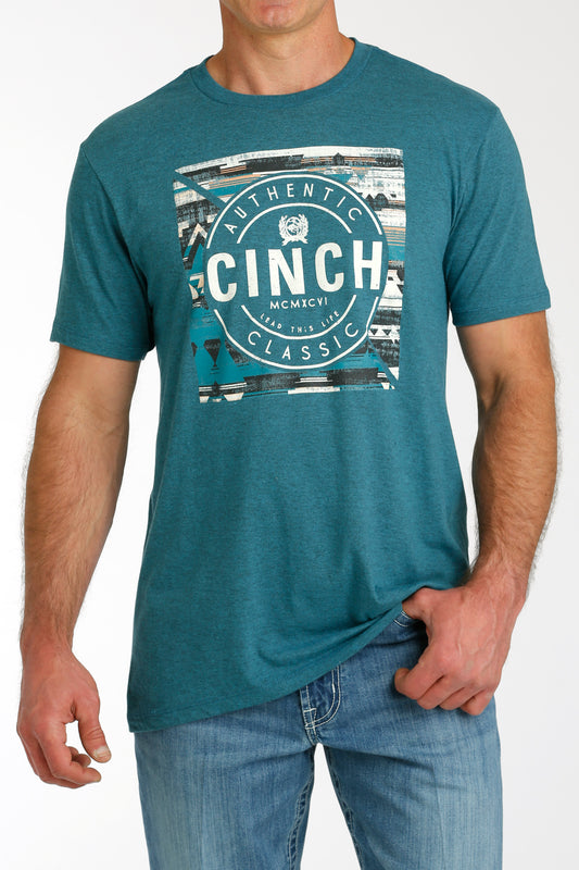 Cinch Men's Teal "Authentic Cinch" T-Shirt