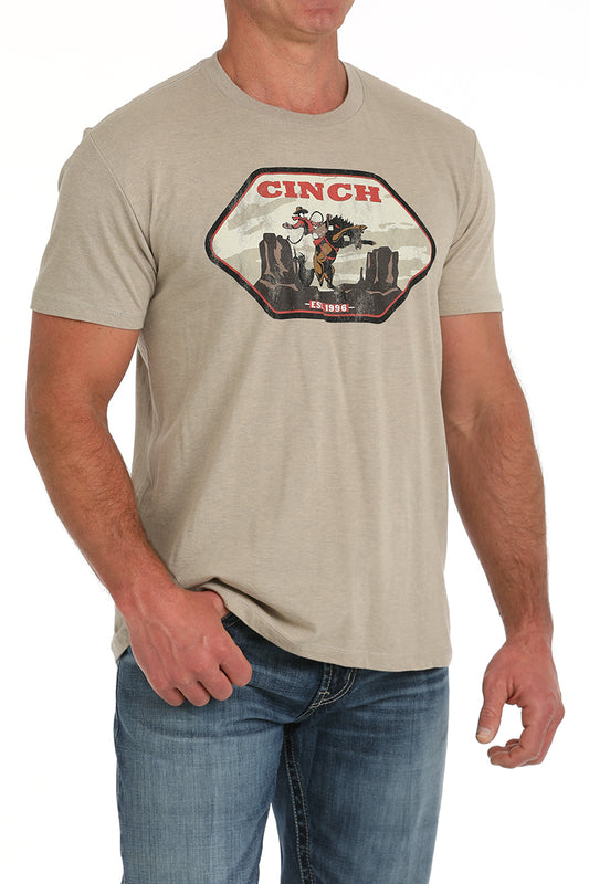 Cinch Men's Khaki Buckin' Horse T-Shirt