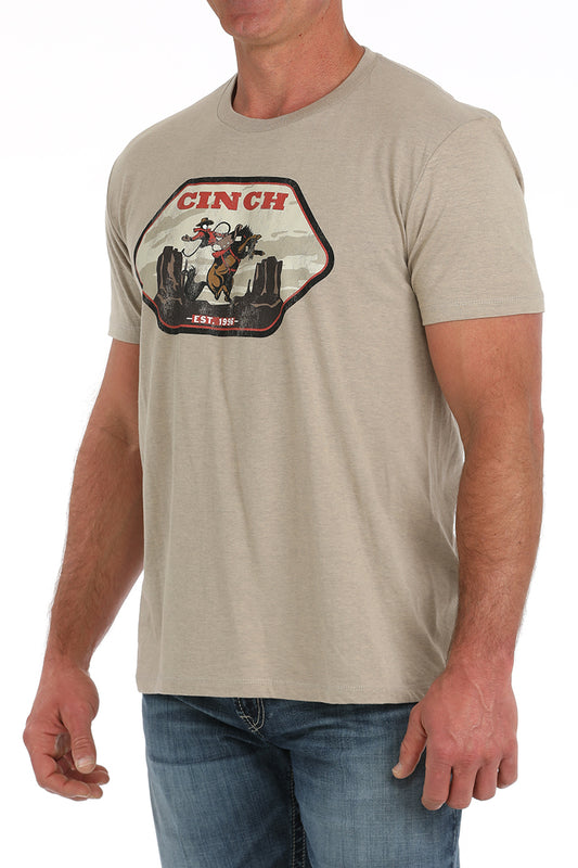 Cinch Men's Khaki Buckin' Horse T-Shirt