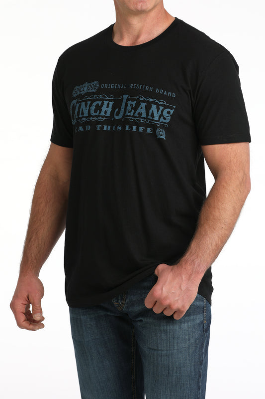 Cinch Men's Black "Lead This Life" Logo T-Shirt
