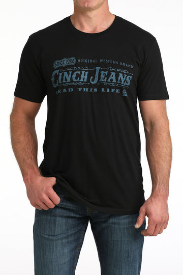 Cinch Men's Black "Lead This Life" Logo T-Shirt