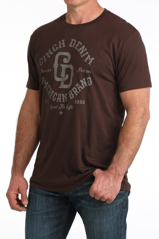 Cinch Men's Brown American Brand T-Shirt