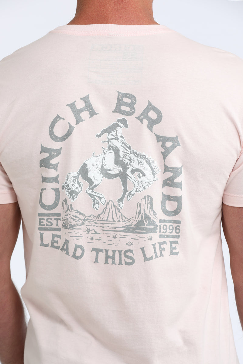 Cinch Men's Light Pink Graphic T-Shirt