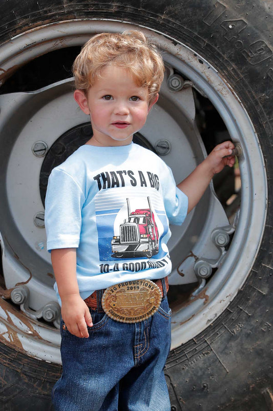 Cinch Toddler Boy's Light Blue "That's A Big 10-4 Good Buddy" T-Shirt