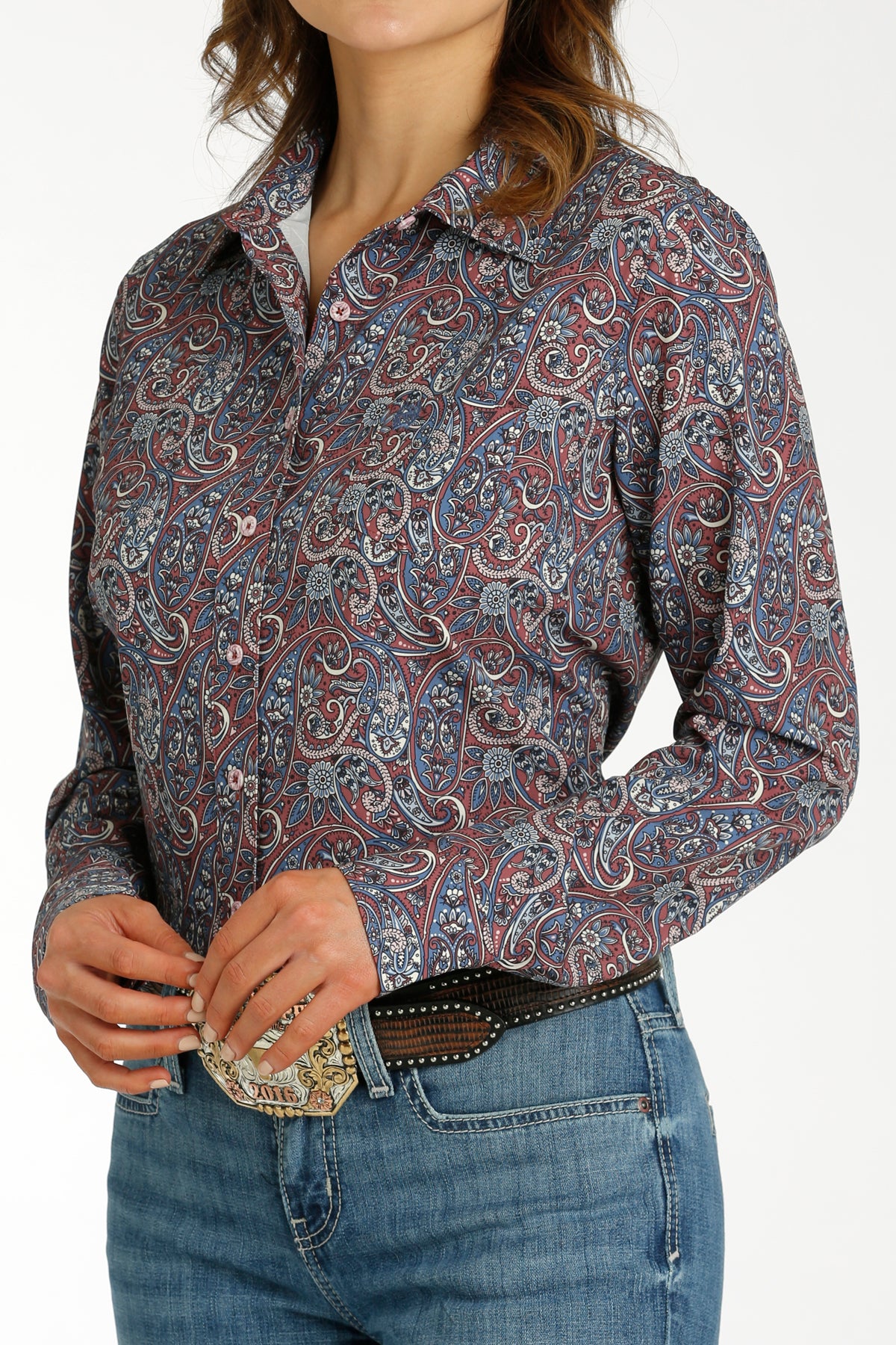 Cinch Women's Paisley Print ArenaFlex Button Down Shirt