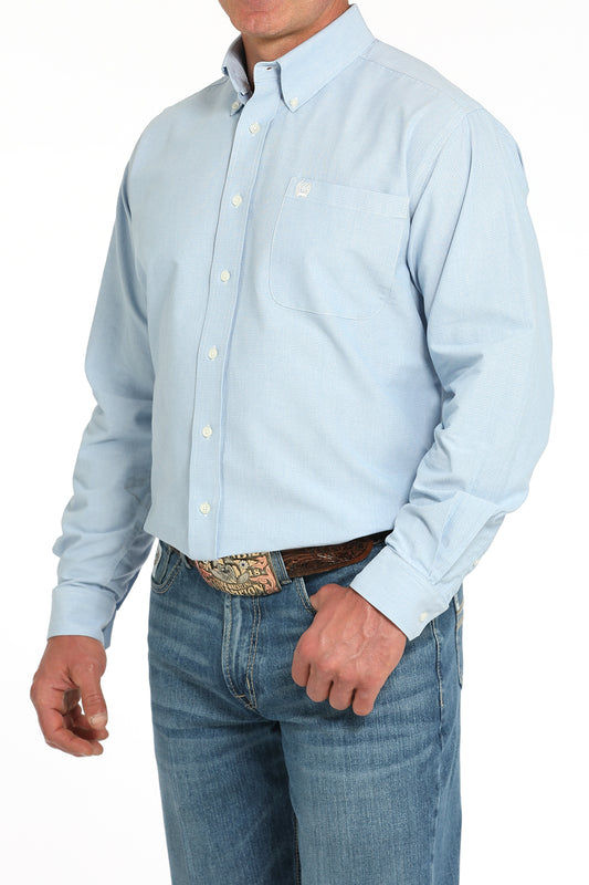 Cinch Men's Light Blue Long Sleeve Shirt