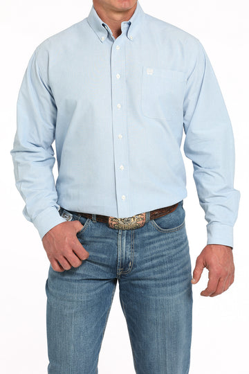 Cinch Men's Light Blue Long Sleeve Shirt