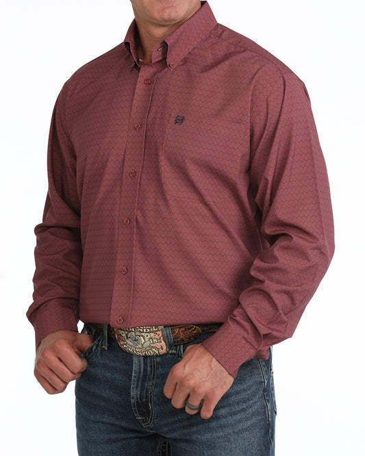 Cinch Men's Horse Head Print ArenaFlex Long Sleeve Button Down Shirt