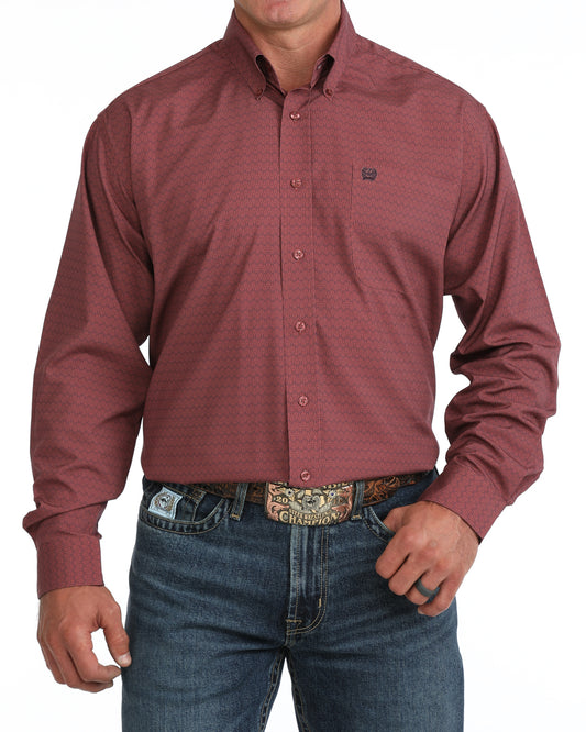 Cinch Men's Horse Head Print ArenaFlex Long Sleeve Button Down Shirt