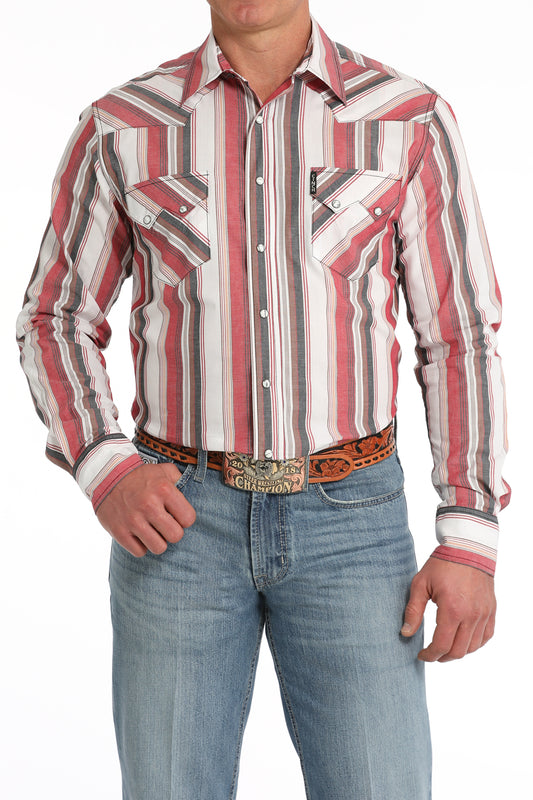 Cinch Men's Modern Fit Stripe Snap Front Western Shirt