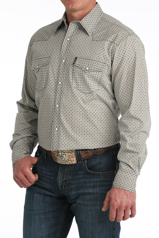 Cinch Men's Printed Modern Fit Long Sleeve Snap Shirt