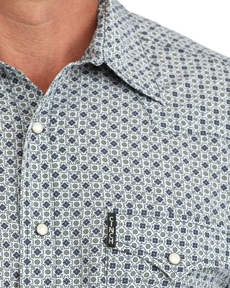 Cinch Men's Geometric Print ArenaFlex Modern Fit Snap Front Western Shirt
