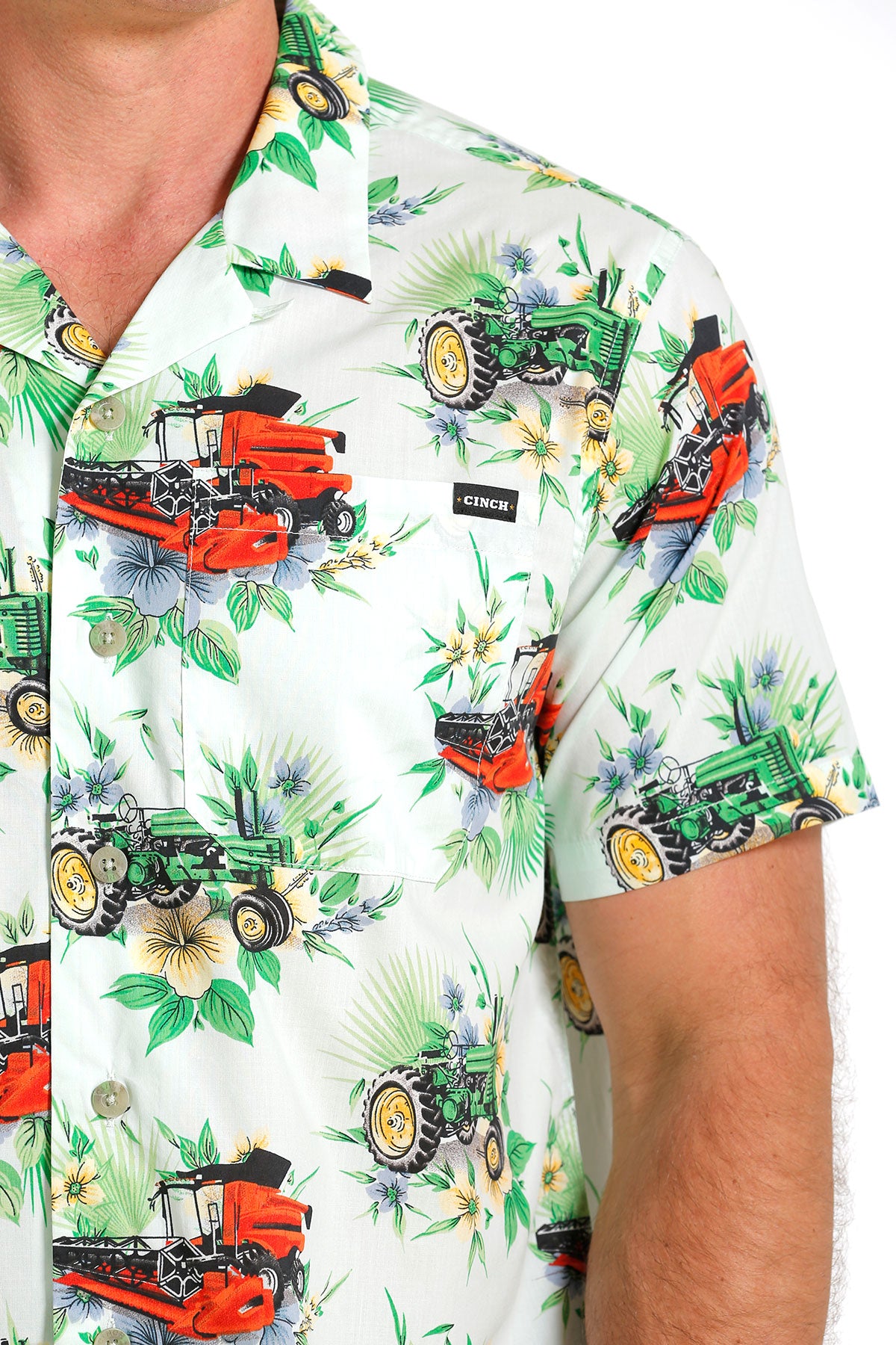 Cinch Men's Hawaiian Tractor Camp Shirt
