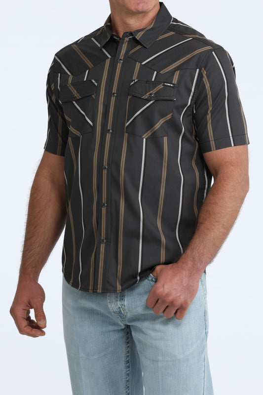 Cinch Men's Camp Black Stripe Snap Shirt