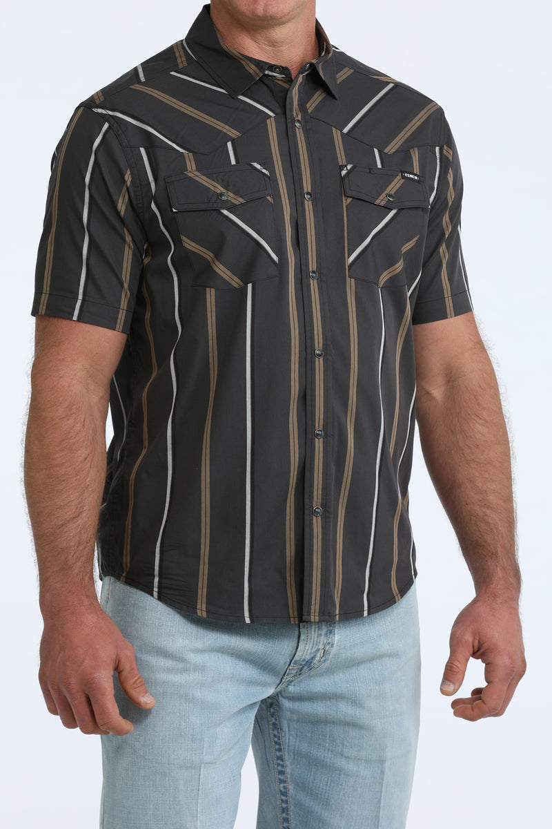 Cinch Men's Camp Black Stripe Snap Shirt