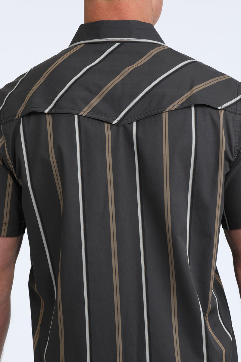 Cinch Men's Camp Black Stripe Snap Shirt