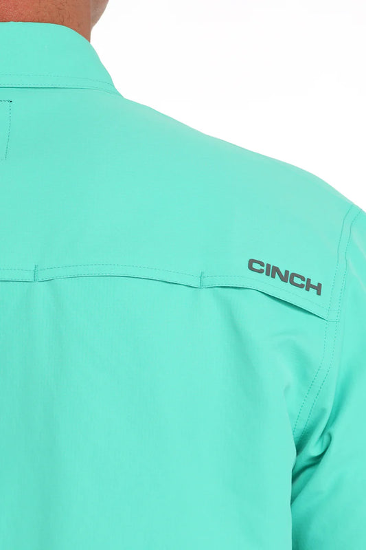 Cinch Men's Solid Turquoise ArenaFlex Long Sleeve Button-Down Shirt