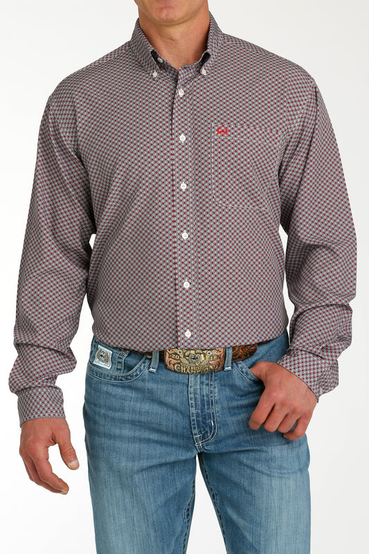 Cinch Men's Long Sleeve Multi-Color Print Arenaflex Shirt