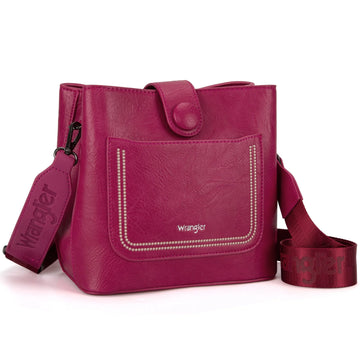 Wrangler Casual Hot Pink Plain Crossbody Shoulder Bag