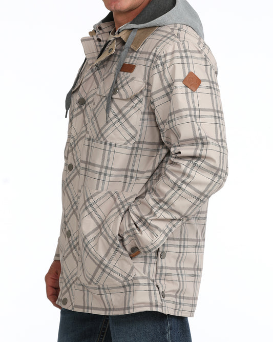 Cinch Men's Stone Plaid Barn Coat