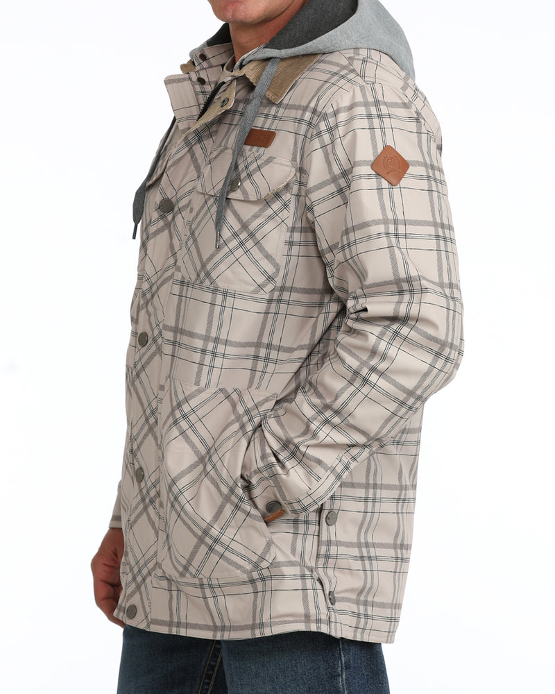 Cinch Men's Stone Plaid Barn Coat