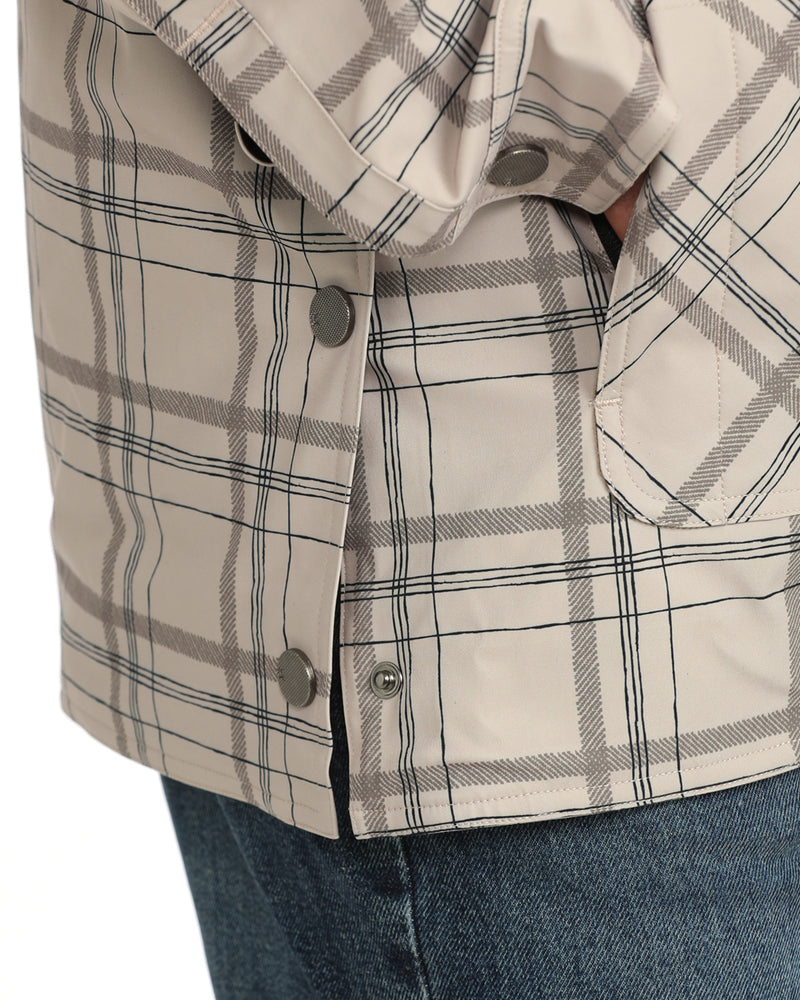 Cinch Men's Stone Plaid Barn Coat