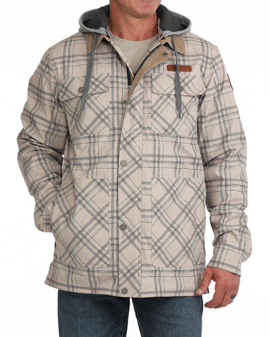 Cinch Men's Stone Plaid Barn Coat