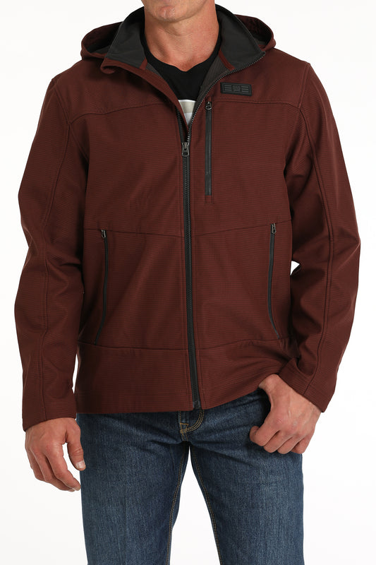 Cinch Men's Red Hooded Softshell Jacket