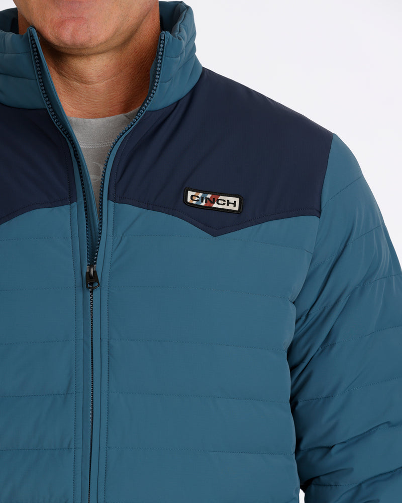Cinch Men's Teal Quilted Jacket