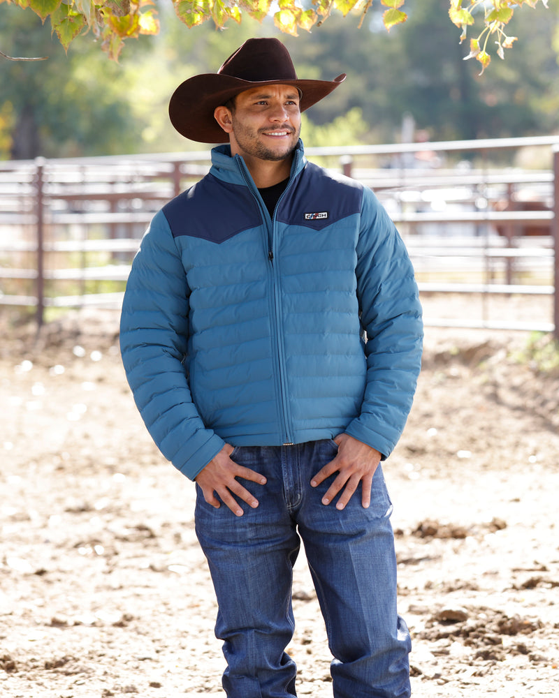 Cinch Men's Teal Quilted Jacket