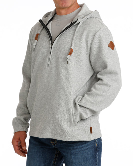 Cinch Men's 1/2 Zip Grey Hoodie