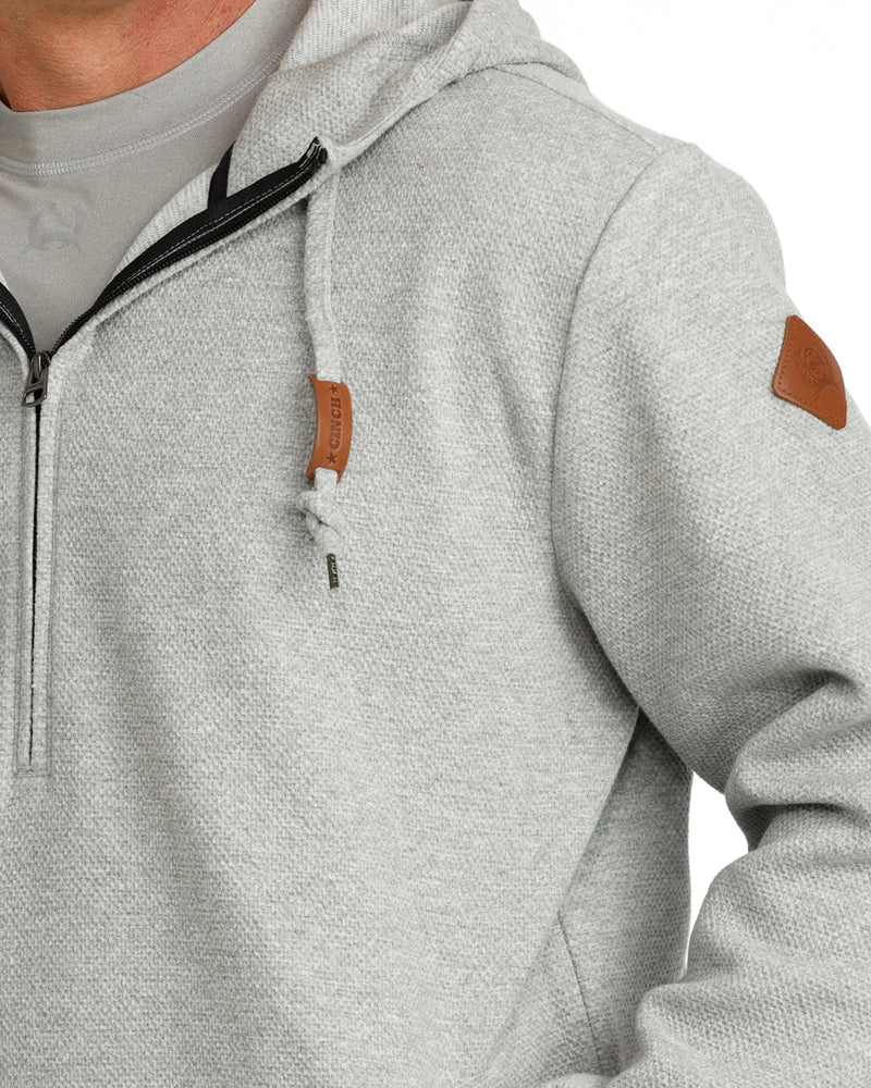 Cinch Men's 1/2 Zip Grey Hoodie