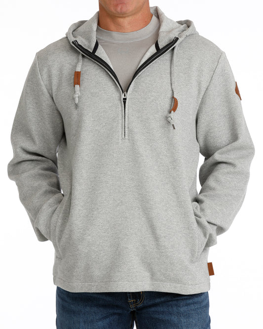 Cinch Men's 1/2 Zip Grey Hoodie